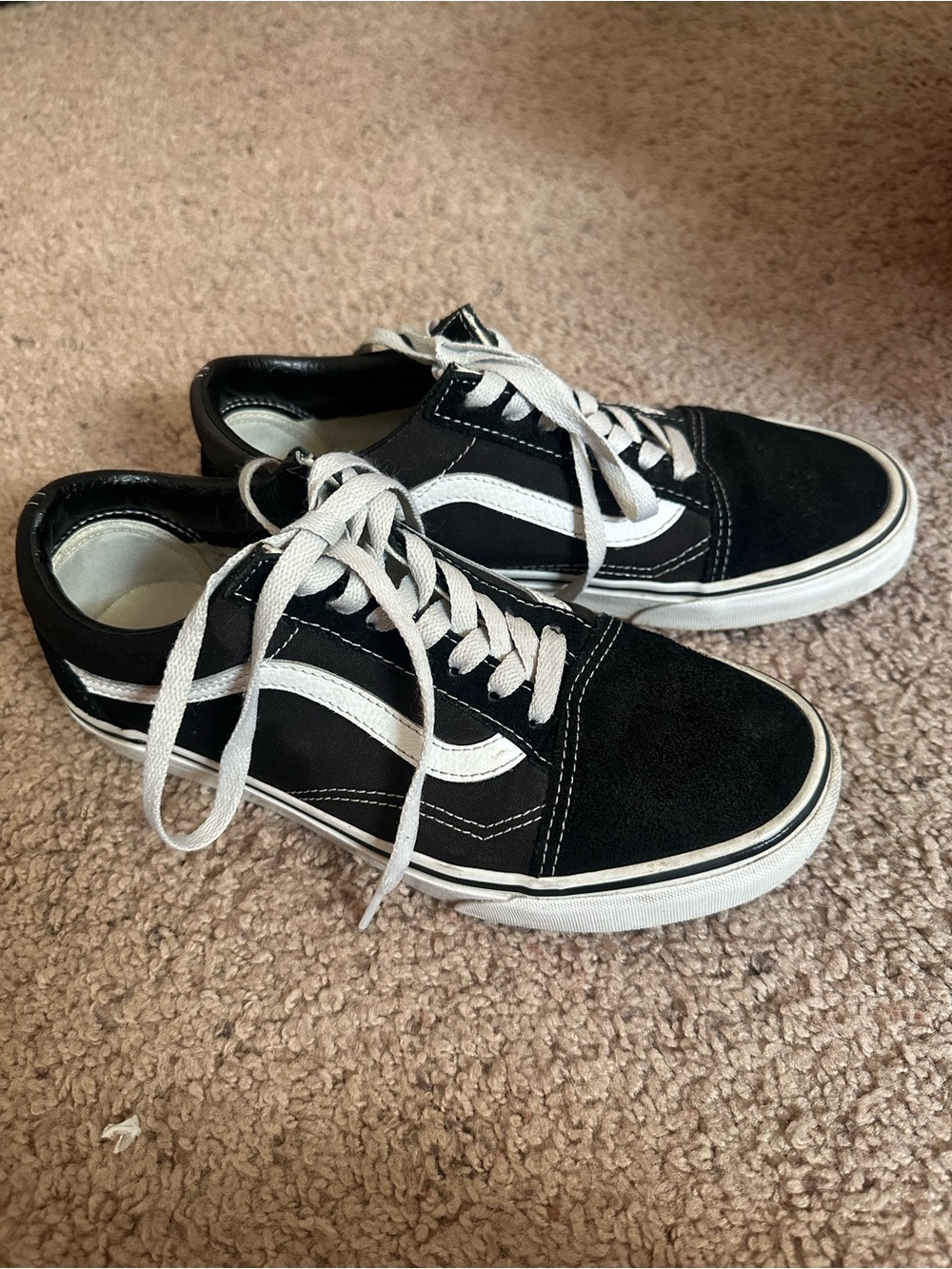 Vans Old Skool Low-Top Sneakers in Black and White